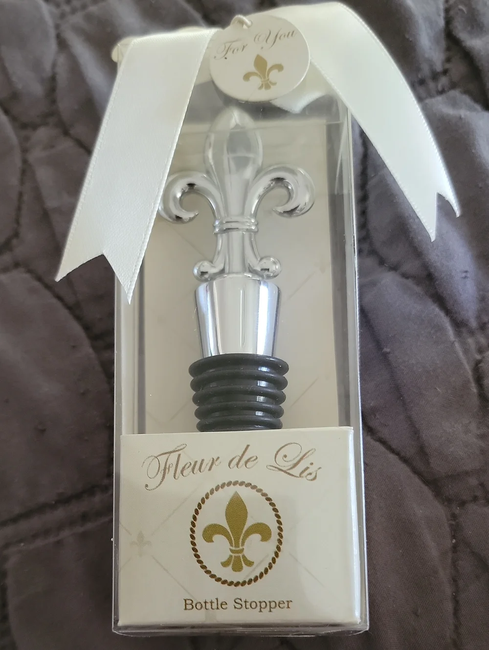 Stainless Steel Fleur de Lis Wine Bottle Stopper